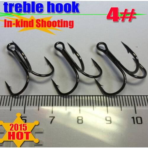2020NEW high-carbon steel Treble Fishing Hooks High Quality 4# 1$ off one more purchase 1000pcs