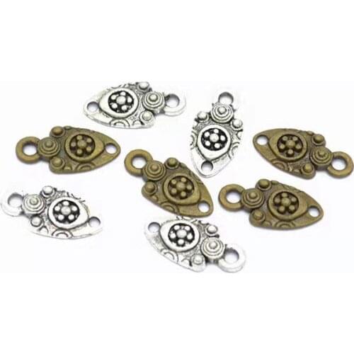 30pcs 16x8mm Antique Bronze/ Antique Silver Alloy Charm Pendant Fit Bracelets Necklace DIY Jewelry Making