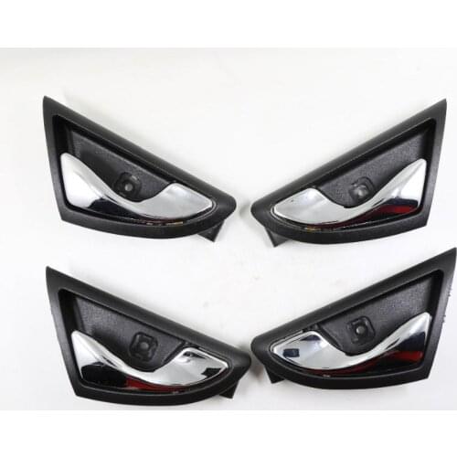 4PCS/Set Car Interior Door Handles Inner Door knob FOR JAC J3 J3S J3 Turin 2009-2015 CHROME TYPE