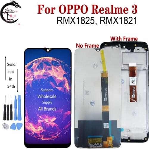 6.22" LCD With Frame For OPPO Realme 3 Display Screen Touch Sensor Digitizer Full Assembly Realme3 RMX1825 RMX1821 Display