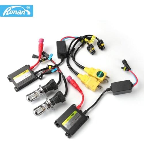Ronan car styling xenon h4-3 lamps with 12C 35W DC ballast & H4 wire kit for car headlight retrofit