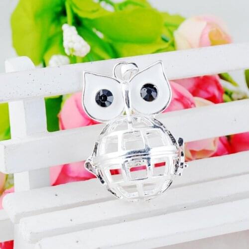 Free Shipping-Mum Gift Pregnancy Baby Gift Blackened Angel Bola Pregnant Angel Baby Lovely owl Ppendant 1pc P0004