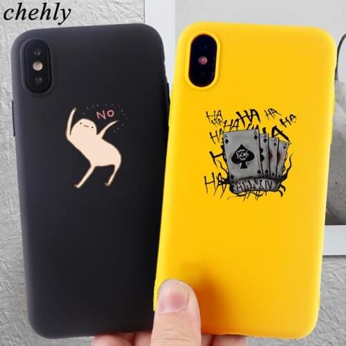 Funny Cartoon Phone Case for iPhone 6s 7 8 11 12 Mini Plus Pro X XS MAX XR SE Cases Soft Silicone Fitted Back Accessories Cover