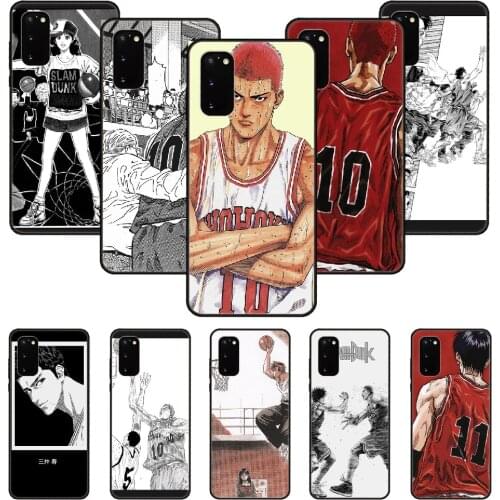 Phone Case For SamSung Galaxy S Note 10 20 7 6 9 8 Plus Edge E Ultra Lite Black Cover Bumper Luxury Japan Slam Dunk Comic