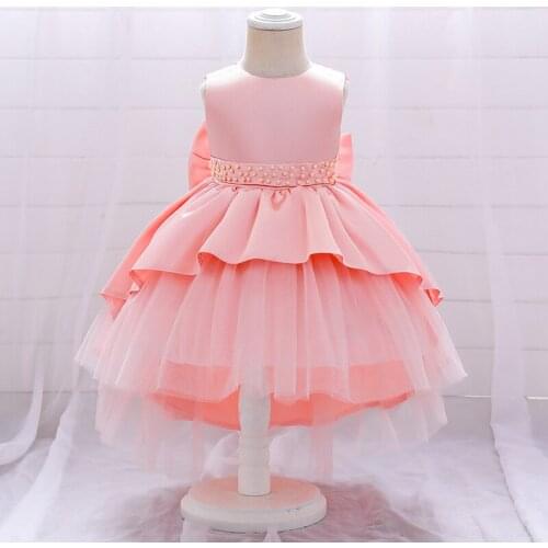 0-24M Mermaid Children Birthday Dress For Baby Girl Clothes Lace Princess Dresses Baptism Beads Dress Kids Infant Vestidos