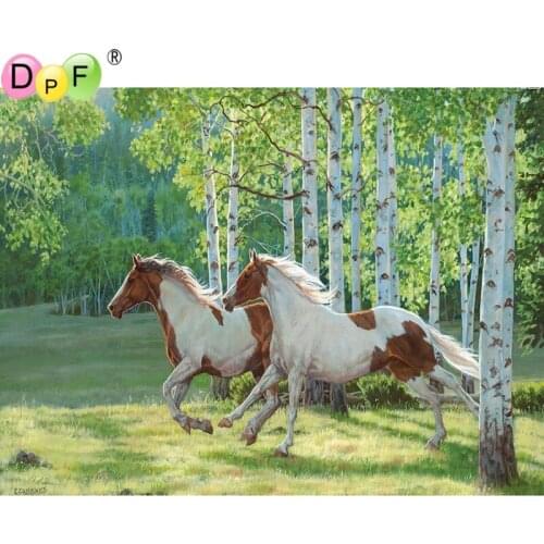 DPF Full Diamond Embroidery forest horse 5D diy Diamond Painting Cross Stitch Diamond Mosaic diamond pattern home decor stickers