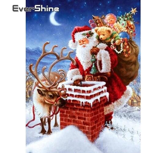 Evershine Diamond Painting Portrait Cross Stitch Diamond Embroidery Cartoon Rhinestone Pictures Mosaic Diamond Christmas Gift