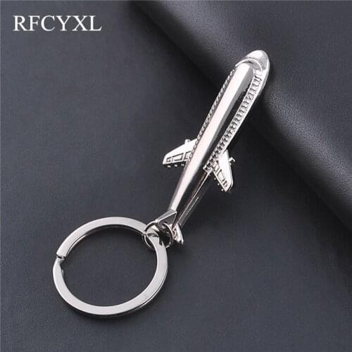 Hot Sale 3D Aircraft Keyring Auto Key Chain Ring Keychain For Man Women High Quality Gift