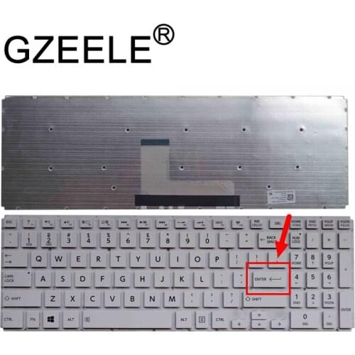 GZEELE NEW for Toshiba Satellite L50-B L50D-B L50t-B L55-B L55D-B L55t-B English Keyboard White US version