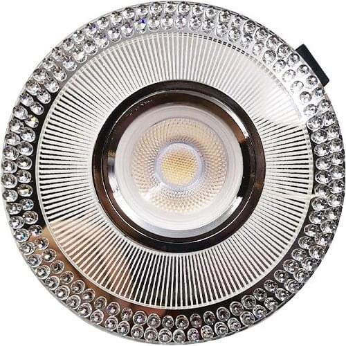 Indoor LED Downlight interior lighting lamp for the bathroom living room hotel MR16, GU10 Chrome opening diameter 8.5cm