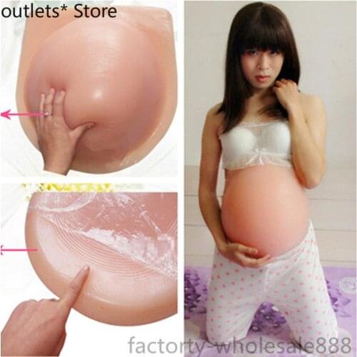 Hot Sale Silicone Jelly Belly Twins Fake Pregnant Belly Artificial Baby Bump Belly Test Shapewear Women Shape Wear Handmade