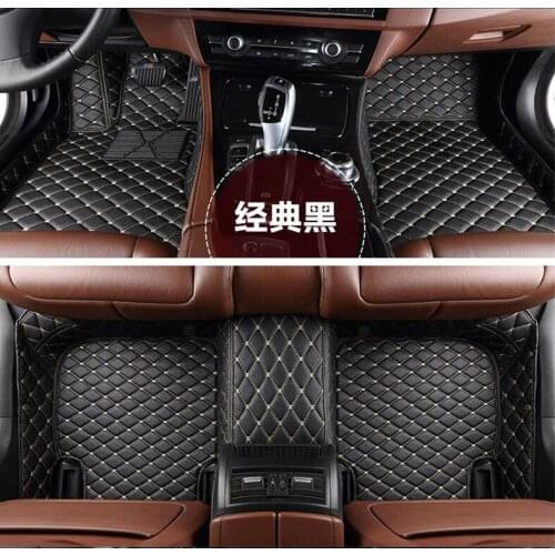 13-17 Hyundai Santa Fe ix45 2013-2017 Floor Mats Auto Foot Carpets Car Step Mats Brand New Embroidery Leather Mats