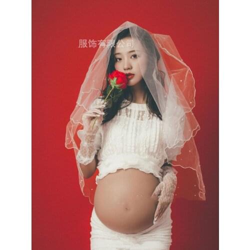 Summer Elegant Maternity Dresses for Photo Shoot Pregnant Women Dress Shoulderless Pregnancy Dress Photography Baby Shower Dress