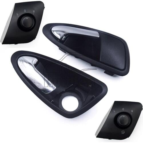Left / Right Inner Door Handles ABS Car Interior Black Door Handles Auto 6J0837113A 6J0837114A for SEAT Ibiza 6J1959565
