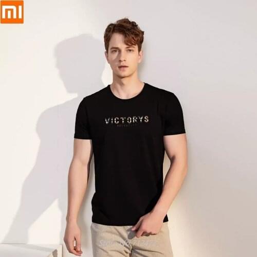 For Xiaomi Fashion 3D printed letter T-shirt cool Skin-friendly Smooth round neck Breathable Comfortable Short sleeve