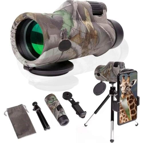 12X42 HD Monocular Waterproof Anti-fog Hunting Scope Sight Riflescope 122FT/1000YDS Range Digital Telescope Hiking Camping