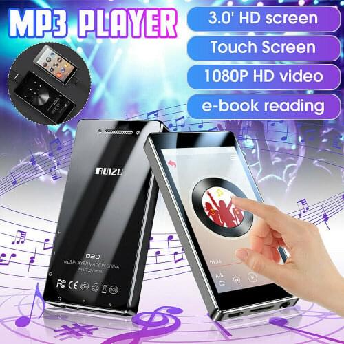 2020 Newest MP3 Player RUIZU D20 3.0 Inch Full Touch Screen Built-in Speaker HIFI Lossless Music Player with FM, Video Player