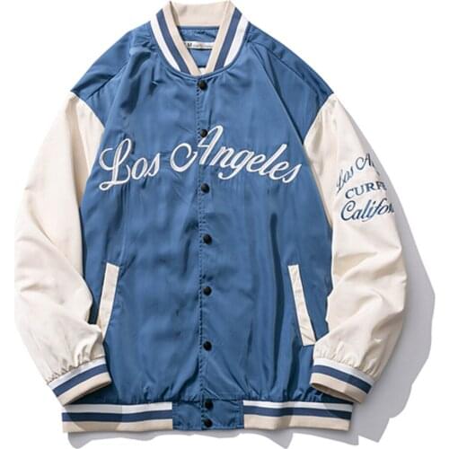 2021 New Men Baseball Jacket Embroid Thin Oversize Loose Casual Womens Boyfriend Style Mens Bomber Varsity Unisex Couple