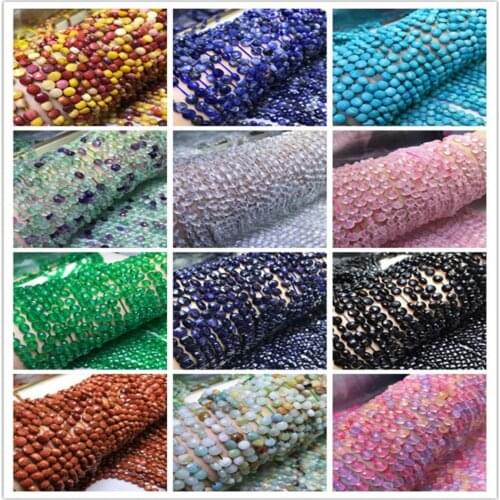 Natural Crystal Loose Beads Faceted Round Cake Daquan Beads / Strips For DIY Necklaces Bracelets Earrings Jewelry Accessories