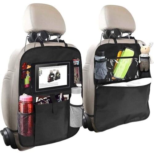 Backseat Organizer for Kids 2 Type (A+B) Kick Mats Back Seat Car Protector with Multi Pocket Storage Bag Holder for iPad Table