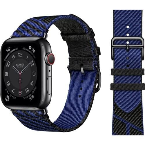 2021 Nylon Strap For Apple Watch Band 44mm 40mm iWatch 38mm 42mm 44 mm Jumping Single Tour Bracelet For Apple Watch 6 5 4 3 SE
