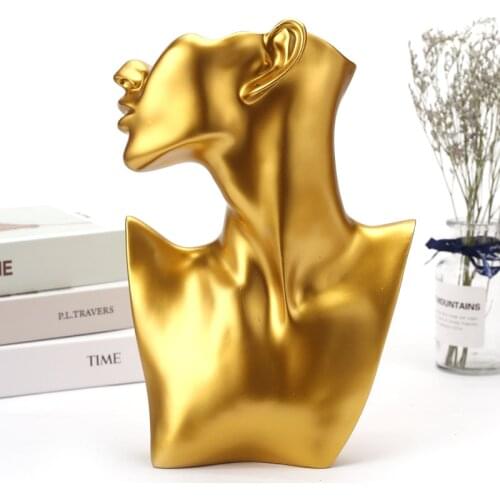 Face Resin Statue Home Decor Sculpture Jewelry Stand Earrings Necklace Display Stand Room Decoration