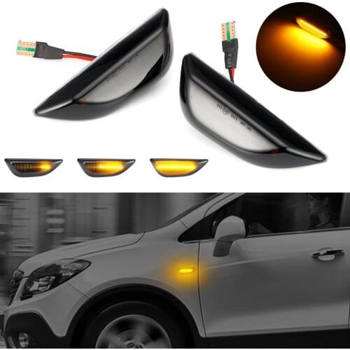 2Pcs LED Dynamic Side Marker Turn Light Indicator For Opel Mokka Chevrolet Trax Side Lights Sequential 12V Car Lamp Blinker 2022