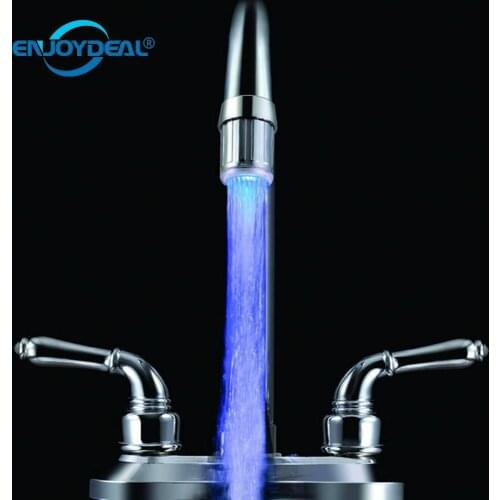 Luminous Glow Light LED Water Faucet Light Changing Glow Shower Head Kitchen Faucets Shower Tap Aerators blue/3colors/7colors