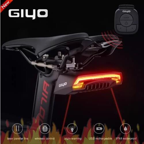 GIYO Battery Pack Bicycle Light USB Rechargeable Mount Bicycle Lamp Rear Tail Light Led Turn Signals Cycling Light Bike Lantern