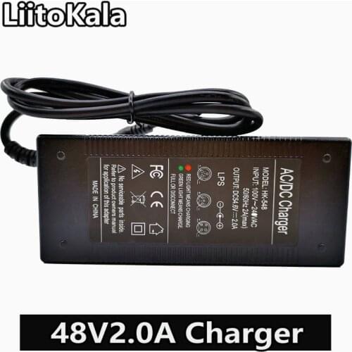 1 PCS 54.6 V 2A Charger 13 S 48V Li-ion Battery Charger Output DC 54.6V Lithium Polymer Battery Charger Free Shipping