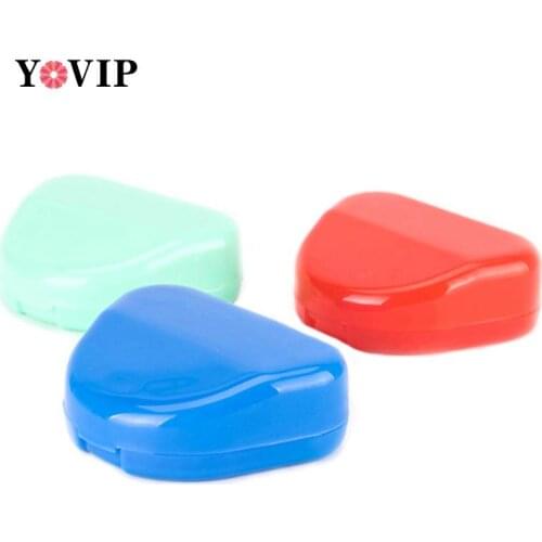 1pc Plastic Denture Storage Box Case Denture Storage Case Dental False Teeth Appliance Container Storage Box