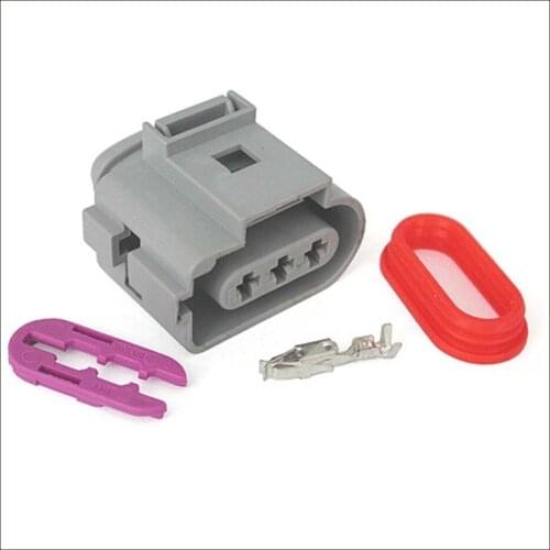 100set 969852-8 wire male connector Black female cable connector terminal 3 pin connector Plugs sockets seal DJ7033B-3.5-21