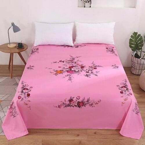 100% Cotton Bed Sheet 2020 New Pattern Decor Home Textile Bedding Coverlet Flat Sheet Flower Bed Cover Bed Sheet