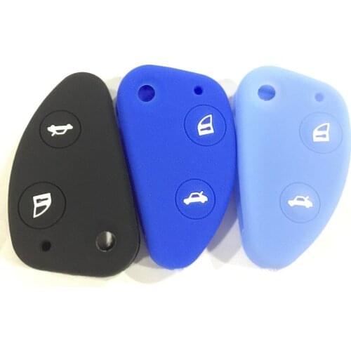 12color Silicone Rubber car Key Cover Case for Alfa Romeo 147 166 GT JTD 156 TS folding 2 buttons remote key
