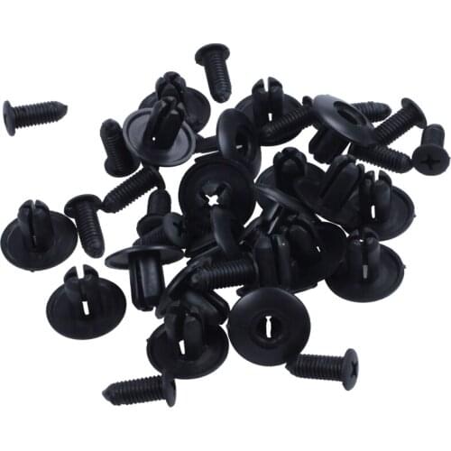 20 pcs 8mm x 20mm Car Buckle Black Seal Clips