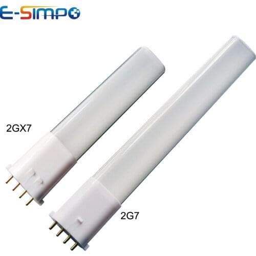 5pcs 2G7 2GX7 plug and play led lamp 5W 6W 7W PL light CE RoHS 2G7 PLS led tube bulb 110V 220V replace CFL light FREE SHIPPING