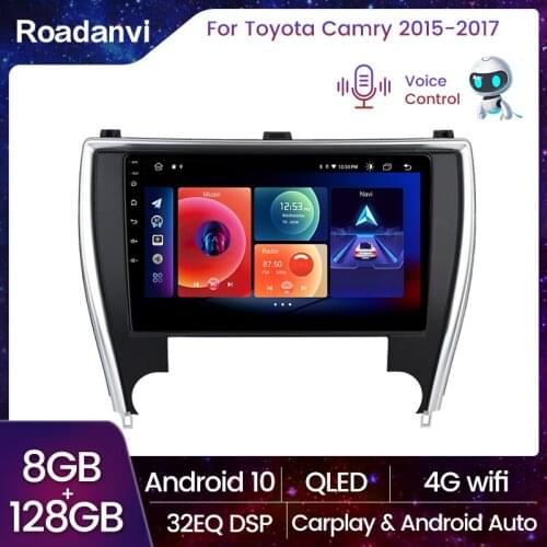 1 Din Android 10 Car radio Multimedia Video Player for Toyota Camry US Version 2015 2016 2017 DSP HD Carplay 1280*720 10.2 inch
