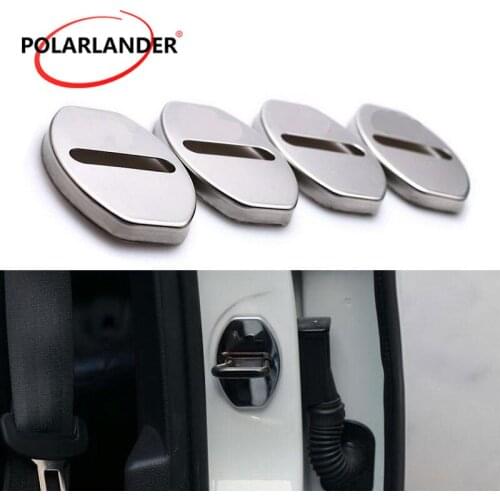 4pcs car door lock for audi 2002-2017 a6 c5 a4 b6 a4 b8 a4 b7 a4 b5 a6 c6 audi 80 A3 a5 q5 Protective Cover Sticker