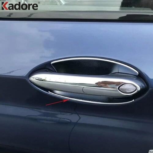 Side Door Handle Bowl Cover Trim For BMW X3 X 3 2018 2019 ABS Chrome Door Handle Cup Frame Covers Car Styling Accessories 4pcs
