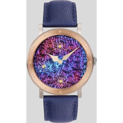 Mysterious code Mens Titanium metal Tin bronze Lunar landing Watch Sapphire Crystal 50M Waterproof personality Watch