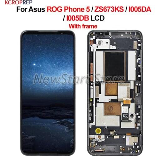 For Asus ROG Phone 5 Pantalla LCD Display Touch Panel Screen Digitizer Assembly For Asus ZS673KS I005DA I005DB lcd Replacement