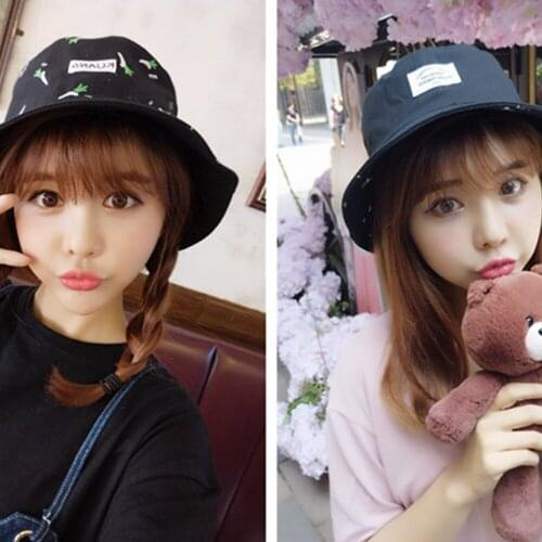 Double-sided Banana Hat Bucket cap Women Unisex cotton Hip Hop Cake french fries pattern Summer ladies Vegetables Fishing Hats