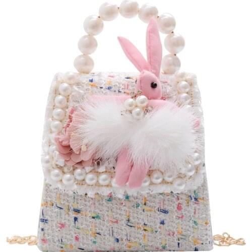 Canvas Children Shoulder Bags Kids Kindergarten Messenger Bag Cute Toddler Crossbody Bag for Girl Rabbit Baby Handbag Coin Purse