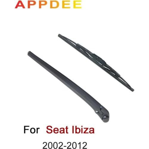 APPDEE Wiper 14" Rear Wiper Blade & Arm Set Kit Fit For Seat Ibiza 2002-2012 Windshield Windscreen Rear Window