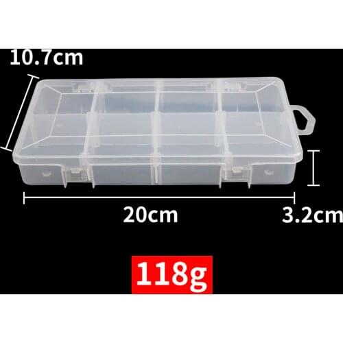 LUSHAZER Fishing Box 8Compartments Removable Plastic Storage CaseFishing Accessories lure Hook BoxesFishing Tackle