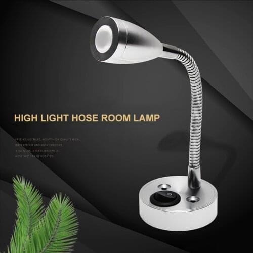 LED Mini Spotlight USB Portable Hose Reading Lamp for Car Yacht Lights Home Ship Outdoor Indoor Lighting Table Lamp for Study