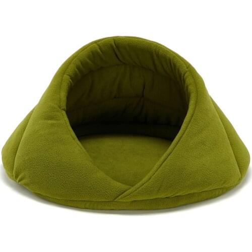 Cat and Dog Cave Bed Washable Pet Bed Soft Pet House Tent Top and Mat Mat Inside