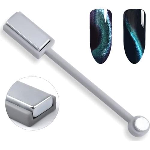 Double Headed Nail Art Magnet Stick Cat Eyes Magnet for Nail Gel Polish 3d Line Strip Effect Strong Magnetic Pen Tools