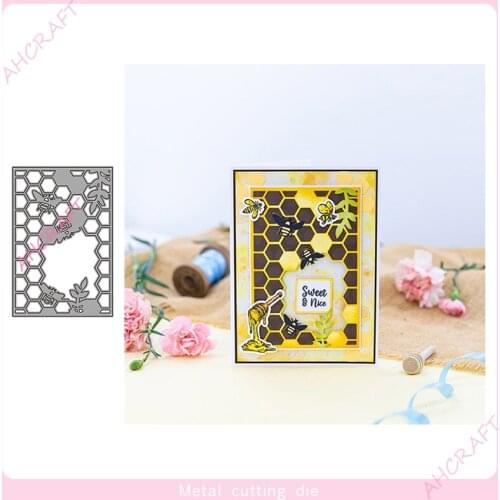 Honeycomb Frame Metal Cutting Dies for DIY Scrapbooking Photo Album Decorative Embossing Paper Card Crafts Die 2021