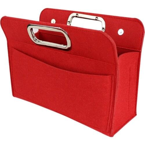 Felt Fabric Multifunction Cosmetic Bag Storage Pouch Makeup Container Purse Insert Bags Handbag Home Organizer 3 Color